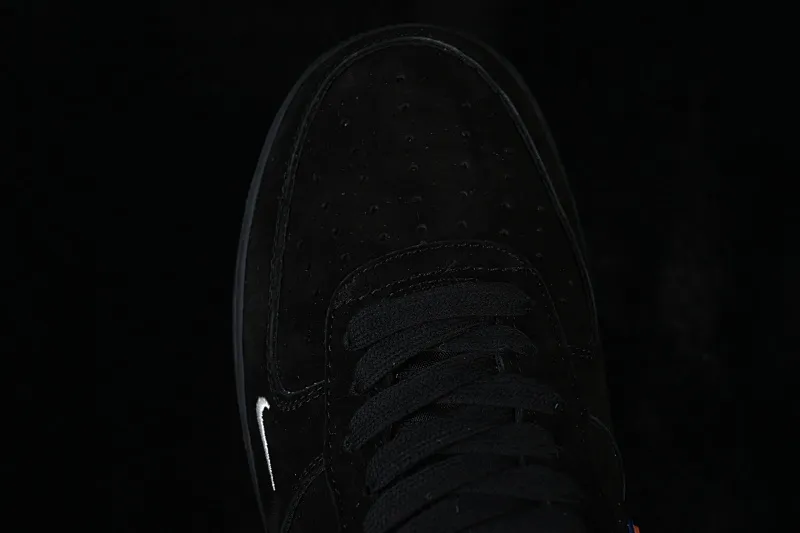 All categories Nk Air Force 1 Air Force series Nk Air Force 1 Low Air Force low-top Nike Air Force 1'07 Low black suede orange hook Air Force 1 low-top casual sneakers FV3694-109